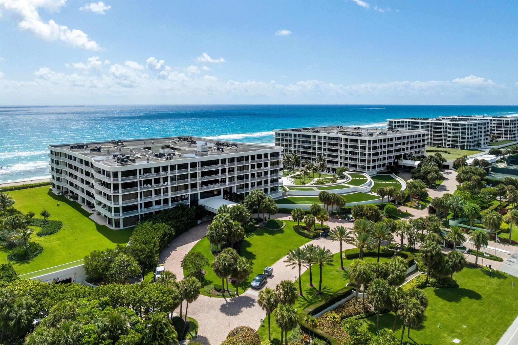 An exceptional opportunity at one of Palm Beach's most coveted oceanfront addresses. Enjoy unobstructed, breathtaking views of the ocean and Intracoastal from sunrise to sunset in this beautifully reimagined direct oceanfront residence. Featuring 9' ceilings, 8' paneled doors, and a refined mix of French oak and porcelain floors. The split floor plan includes custom cabinetry, a bar with wine cooler, spacious walk-in closets, home office, and large laundry room. Modern upgrades include new HVAC, plumbing, motorized blinds, surround sound, and a whole-home water system with UV filtration and salt-free conditioning.