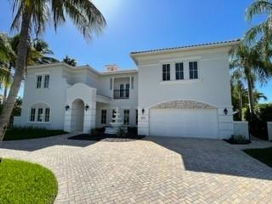 This waterfront home in the high demand Golden Harbour neighborhood has 137 ft of deep-water canal frontage with direct intercostal access and prime southeastern exposure.  This desirable east Boca location is perfect for walking, biking, or driving your golf car to Mizner Park shops and restaurants, Boca’s South Beach, or The Boca Raton Club.  The seawall, pool, landscaping, interior and exterior finishes are all recently updated and ready to move in or for your own personalized renovations.  When the second floor was added, a large space with a separate entrance was prepped to be finished for an extra bedroom suite, club room, or in-law apartment.