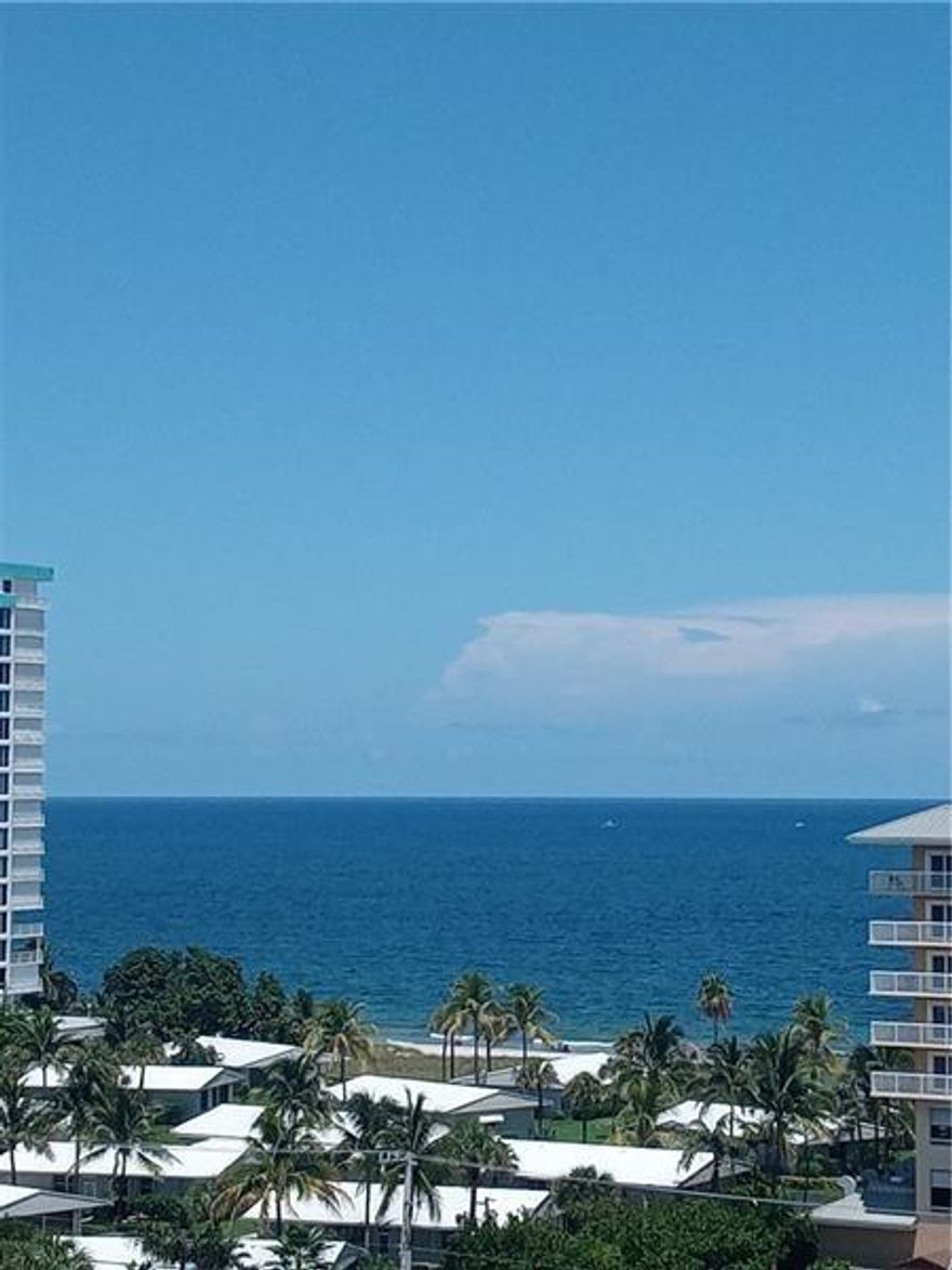 Very large one bedroom one and a half bath. The beach is directly across the street and the intracoastal with water taxi  is directly behind the building