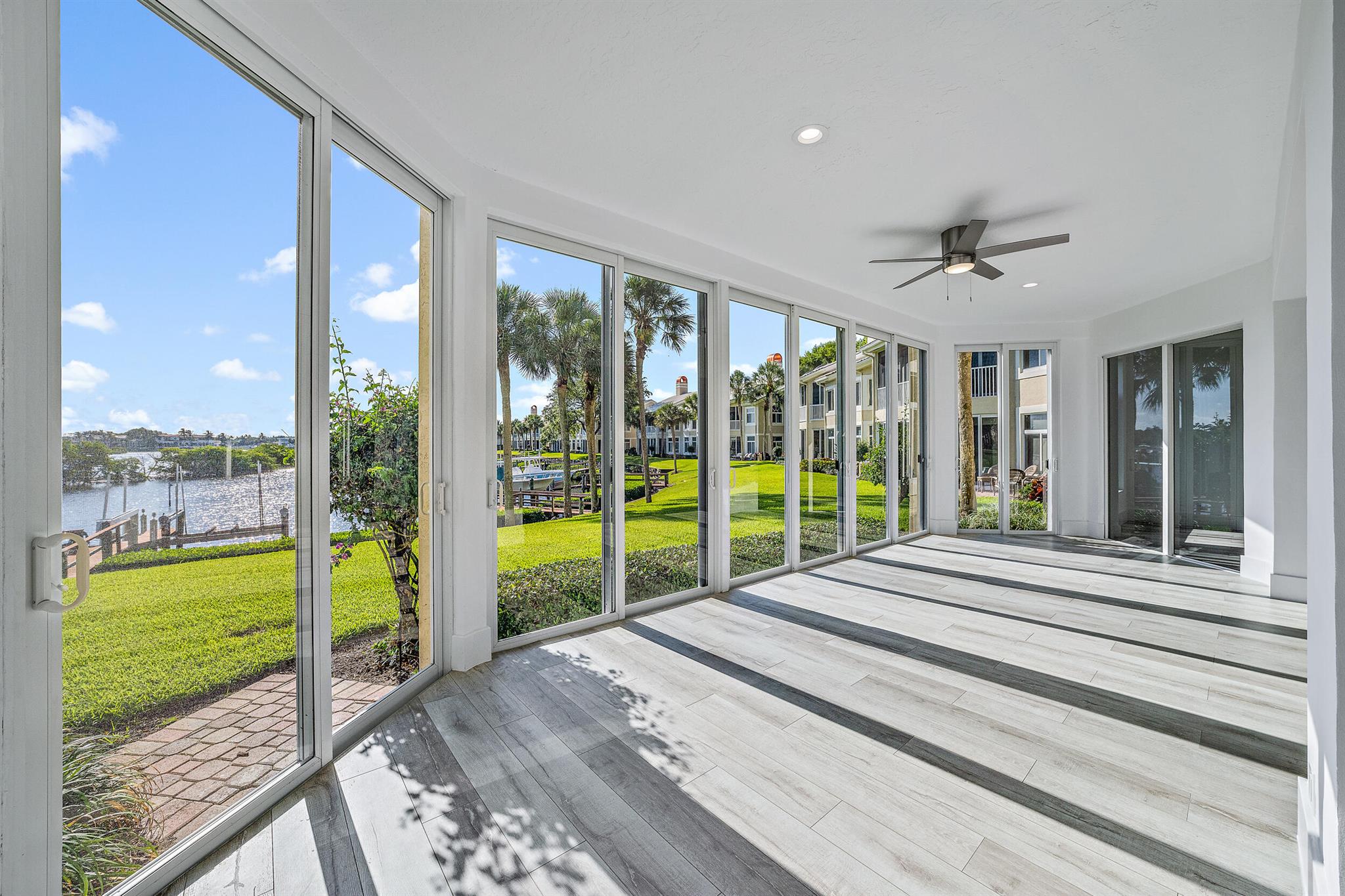 Beautifully renovated 3 bedroom/2 bath Admirals Cove condo with amazing waterfront views and your own private dock! This is a first floor end unit featuring floor to ceiling impact sliders and a rare third bedroom. Come live your best life in the highly sought after community of Admirals Cove! Available November 1st.Golf membership available for tenant but not required.