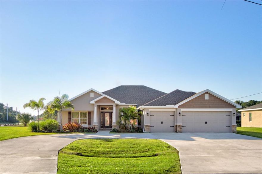 Enjoy this spacious 4BR/3BTH/3CG. This new CBS construction home provides a convenient floorplan including a cabana bath leading you to a covered Lanai! 3-way split plan with soaring 10' ceilings, elegant master suite complete w/ his & hers walk-in closets, separate vanities, separate garden tub & walk-in shower. This layout also includes a formal living room/den area, laundry room & 3-car garage. ONLY $1,000 down secures this home, Seller pays ALL closings costs when you use an approved lender! (Excluding buyer's pre-paids), Down payment is rendered at closing, allowing you time to save! Schedule a showing ASAP! *Sample pictures shown* Home to be completed Fall 2020.