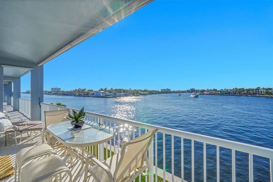 Wake up to spectacular Intracoastal views over Lake Santa Barbara, the widest and most beautiful stretch of the waterway, from this fully remodeled waterfront condo featuring contemporary finishes, impact windows, new tile floors and a wall of glass that floods the home with natural light and seamless indoor-outdoor living, an open concept within minutes from the beach, dining and shopping, with the owner open to short-term rental options.