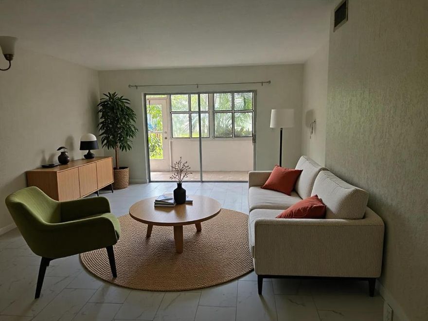Brand new flooring throughout the condo. This is the nicest 2-bed for the price in Delray Beach.
First floor easy access. This will not last long.  55 Plus Community with nice amenities. Best 2-bed deal in Delray Beach!