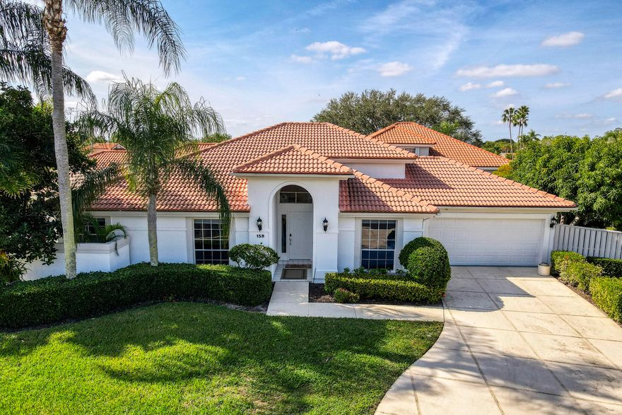 Elegantly updated home in the highly sought after gated community of Eagleton Lakes at PGA National. This impeccable home features a new kitchen and 3 new bathrooms! The home offers an open, floor plan with vaulted ceilings and abundant natural light. Upgrades include a brand-new kitchen with custom cabinetry, quartz countertops, stainless-steel appliances, wine cooler, renovated baths, new flooring, and freshly painted interior and exterior. The split-bedroom layout provides privacy, and the spacious primary suite features a lovely seating area and access to the screened patio overlooking a private backyard, perfect for quiet relaxation or entertaining. Located in prestigious PGA National, residents enjoy the security of a gated community.