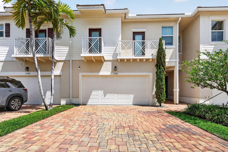 A beautiful 3/2 Townhouse in the heart of Park Central in Royal Palm Beach, Close to Restaurants, Wellington, Polo Club and Parks, minutes away from Turnpike.  Porcelain Tile throughout first floor, Stainless steel appliances, with a new mosaic glass blacksplash, 2222 sq ft, with a garden view, Paver extension covered back patio, new water heater (2026) and $2000 dollar home security system that includes front doorbell camera and front lock, driveway camera, patio camera and new smart Hub panel that can be taken over for $50 a month by new owner. Roof 8.5 years! Bring all offers!