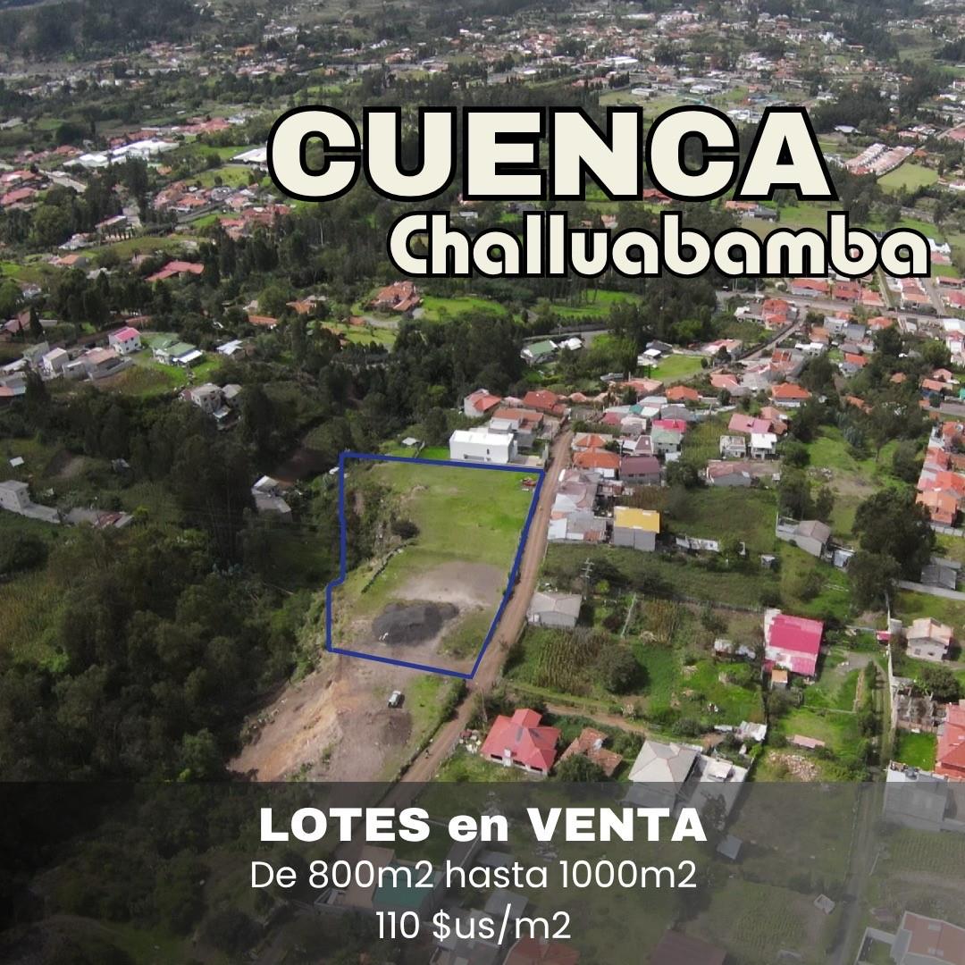 Live and invest in the natural heart of Challuabamba, Cuenca, chosen by local families and international residents
Land plots ranging from 800 to 1,000 square meters in a highly developed residential area.
Located in one of the most promising areas of Cuenca, these lots offer a perfect combination of tranquility, urban growth, and quality of life. Challuabamba has become a favorite spot for those seeking comfort, a convenient location, and a connection to nature. Ideal for housing or real estate development. Quick access to the Supermarkets, main roads, and services. Expanding area with modern, high-standard residential buildings. Excellent investment opportunity in an area of constant appreciation. Recognized as one of the most desirable areas in Cuenca, safe and peaceful environment.