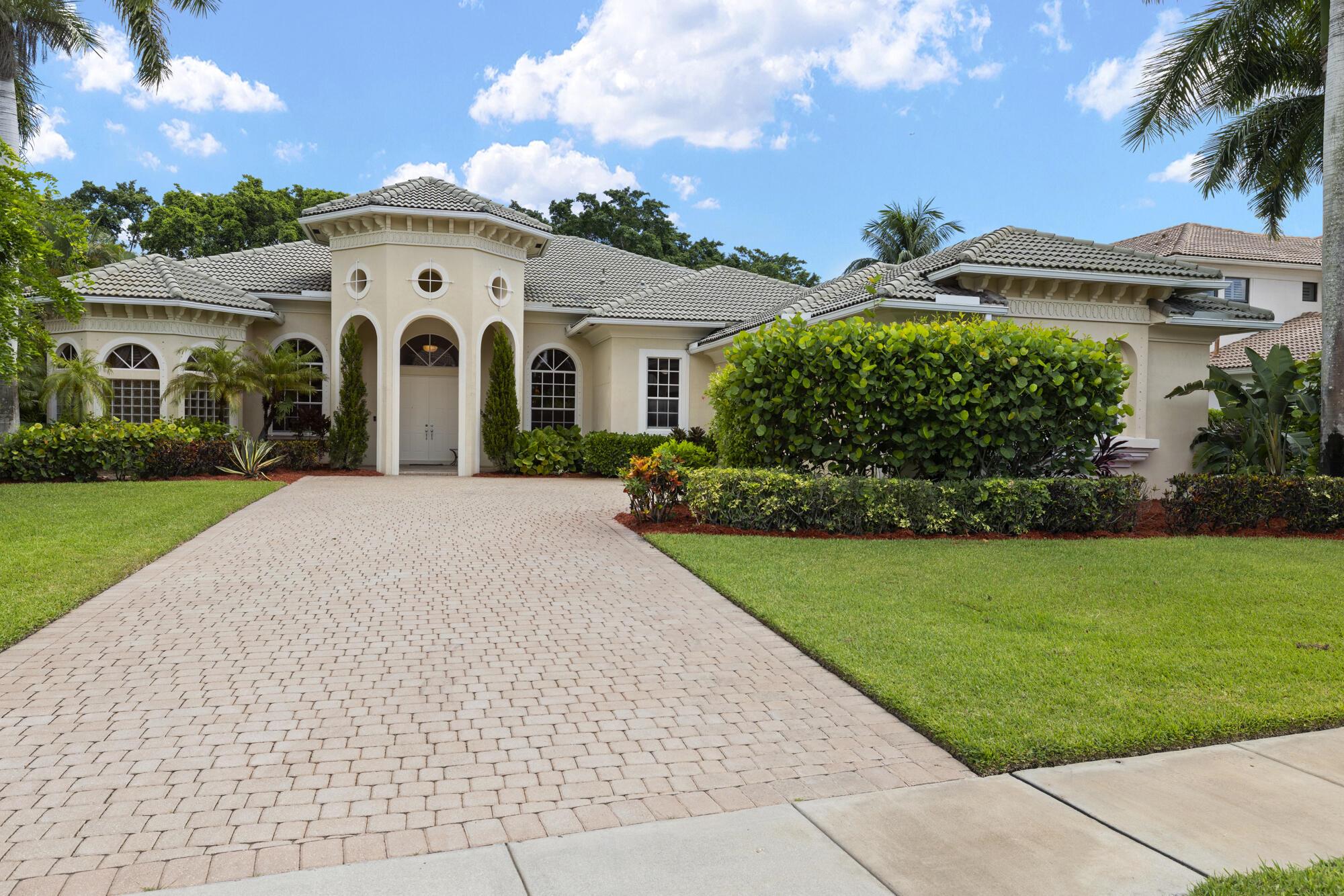 Located in the prestigious gated Equestrian Club community, this 5 bedroom + den, 4.5 bath home offers nearly 3800 sq ft of spacious living with a triple split floor plan and large rooms .This popular floor plan ensures privacy and comfort for everyone in the home. A generous sized kitchen with center prep island makes every day living and entertaining effortless. Step outside to your private backyard with a pool and large patio with direct views of the polo fields making it prime for equestrian enthusiasts. Zoned for A rated schools and just minutes from the turnpike, shopping, dining ,The Mall at Wellington Green , Palm Beach Polo , WEF, and Palm Beach International Airport. This is one of the best values in the community !