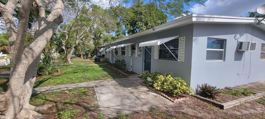 Rare opportunity to purchase an income producing property. This duplex features 2 bedrooms and 1 bath in each unit. All tile throughout and recently updated. This residence is located downtown and close to shopping. Backyard area and new landscaping makes this property feel like home. Both units are currently rented.