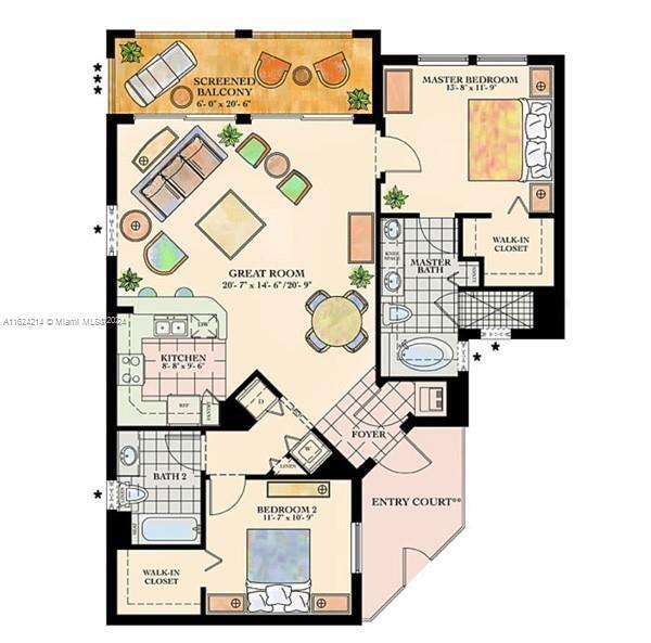 Welcome to Villa Biarritz at ARTESIA...A most sought after Gated Community with amenities to make your life feel like a full time vacation. Location, Location...near parks, restaurants and the most high end shops. Near all major roads, making access to both Downtown Fort Lauderdale, Miami, Airports and the Beaches very easy. This 2bed/2bath unit features a spacious open concept with large windows bringing in lots of light. The modern kitchen features wood cabinetry, stainless steel appliances and granite countertops...all open to the living area. Large bedrooms with very nicely appointed baths. The unit has its own laundry area and 2 underground parking spaces. Pools, Tennis courts, State of the Art Gym are just a few of the amazing amenities. This is a must see.