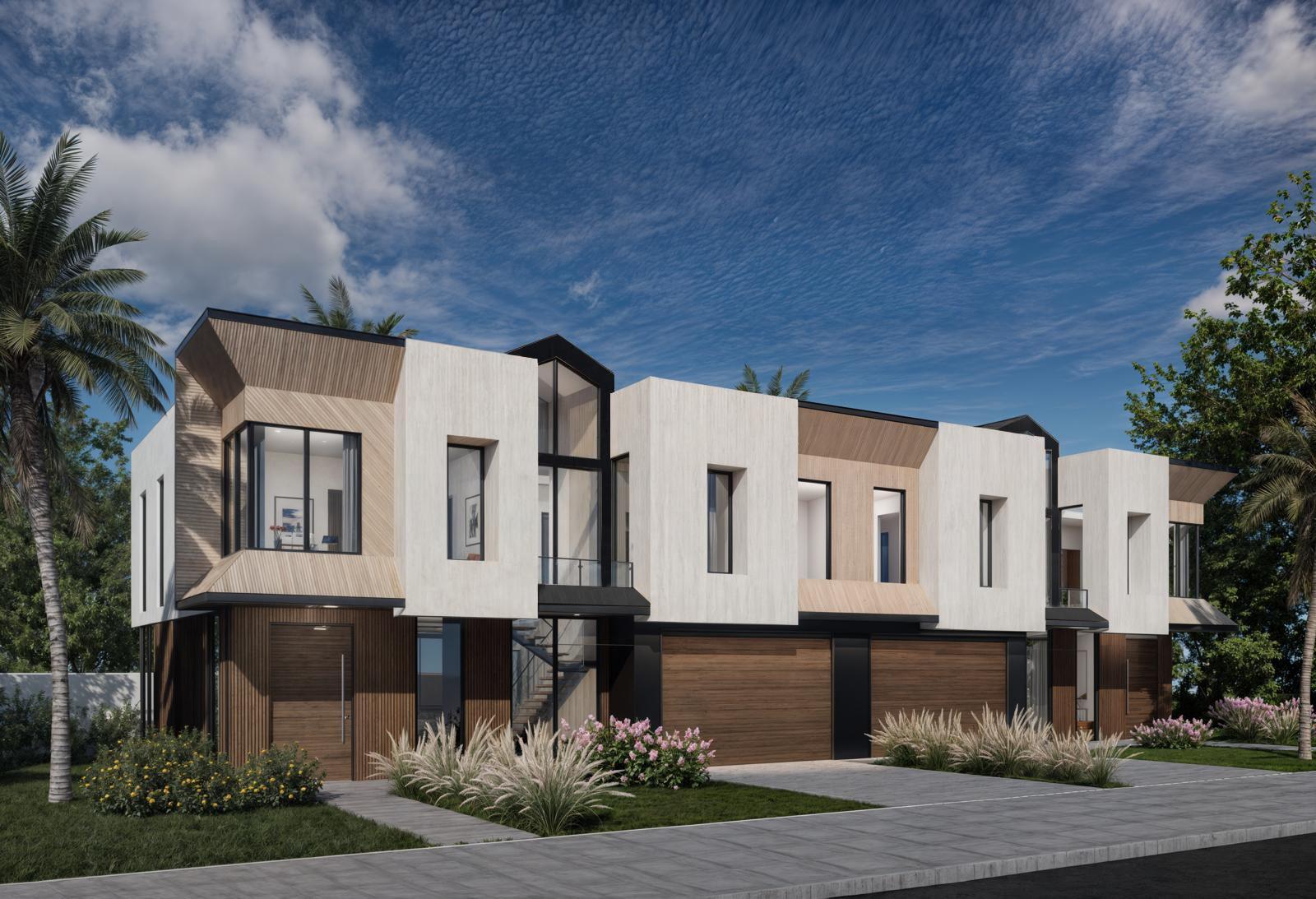 Welcome to this stunning 4-bedroom, 4.5-bathroom new construction townhome set for completion in Fall 2026.
Situated on a generous lot in the sought-after Palm Trail neighborhood, this home combines privacy with refined sophistication. Built by South Shore Builders with architectural design by Simja and interiors by Off Center Design, it reflects exceptional craftsmanship and attention to detail throughout.
Upon entering, you'll be greeted by the elegance of large-format porcelain tile throughout the first floor, providing a sleek, modern touch. The second floor features engineered wood flooring, adding warmth and sophistication to the living spaces. Spanning over 3,000 total sq ft, this home is tailored for discerning buyers seeking exceptional design and comfort.