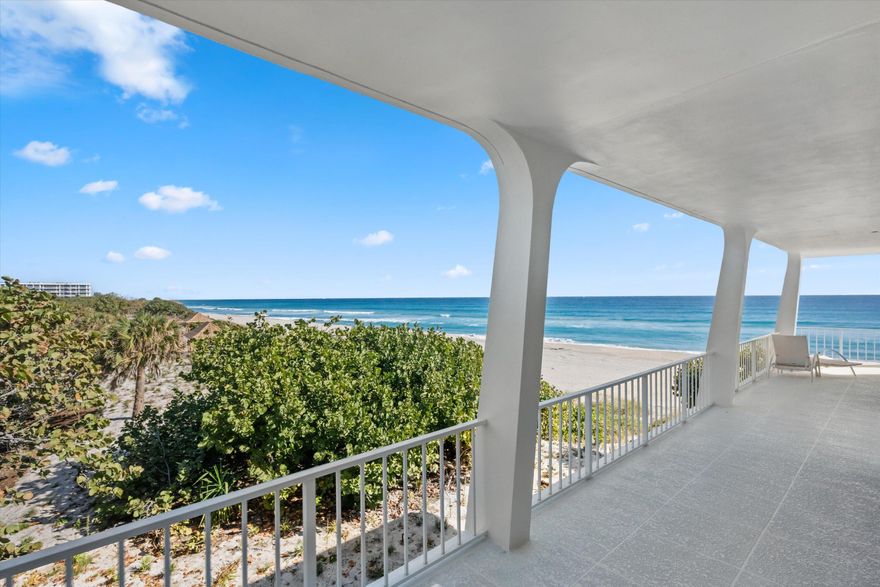 Exquisitely renovated, this two-bedroom, two-bath residence captures sweeping ocean vistas from both bedrooms and the fun-filled living room.  Every detail has been thoughtfully reimagined with exceptional craftsmanship and the finest materials.  An elegant gourmet kitchen anchors the home, complemented by expansive custom-built closets and beautifully refined baths and featuring tailored, luxurious finished.  Poolside cabana included. Ideally situated just moments from premier shopping, acclaimed dining, and the Par 3 Golf Course.