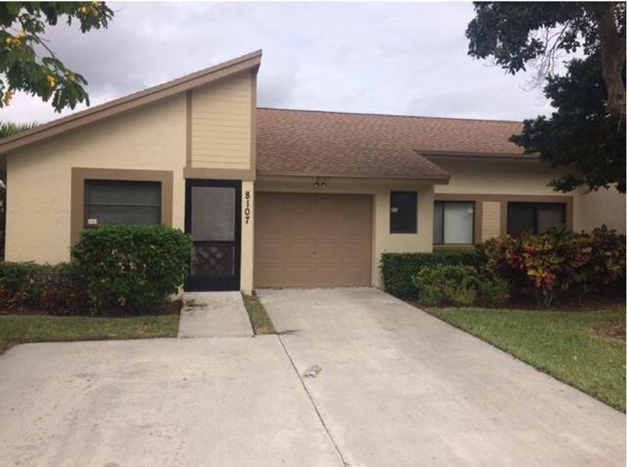 Welcome to this cozy and totally renovated 2-bedroom, 2-bath villa 1 located at 8107 Windgate Drive, nestled in the peaceful, active-adult community of Whisper Walk. This home offers 1,148 sq. ft. of comfortable living space, a 1-car attached garage, and a private driveway -- perfect for convenience and ease of access. Inside you'll enjoy vaulted ceilings, porcelain tile flooring, a sunny Florida room, and garden views that bring a touch of greenery and serenity. You even have an in home laundry room -- giving you all the comforts you expect in a well-equipped home. Rent includes Internet and Hotwire fiber cable.  Community Highlights: The Whisper Walk community is ideal for those seeking a low-maintenance lifestyle with plenty of amenities and social