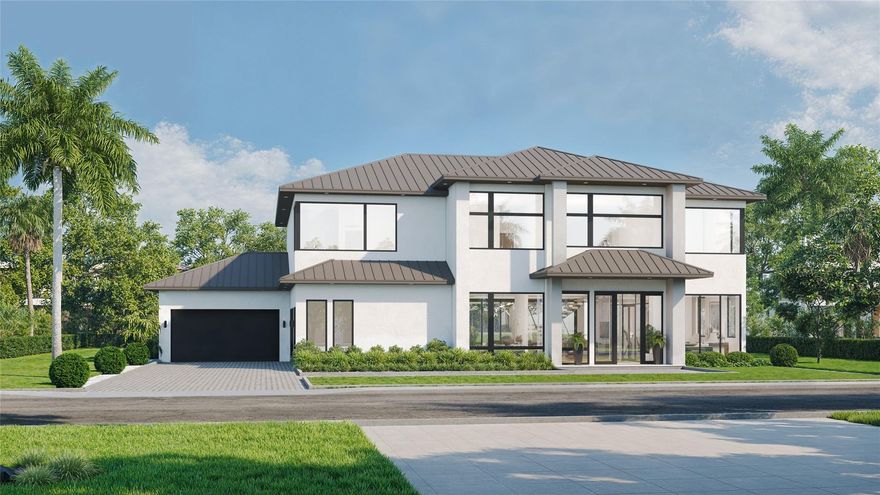 Spectacular New-Build By Award Winning Builder & Designer Glenn Wright. Masterful Contemporary Architecture Featuring A Seamless 6314 SqFt Total Of Indoor/Outdoor Living. Floor To Ceiling Windows Create Full Length Views Of Lush FL Tropical Greenery. Sophisticated Open Floor Plan w/5 Beds 6 Baths Plus Office. Rare Cabana or Gym Or 5th Bedroom Just Off The Pool. A Gorgeous Masterpiece w/22' Tall Great Room. Chef's Custom Kitchen, Dacor Appliances. Monstrous 5-Car Garage + Golf Cart Garage For Car Lovers! Enjoy The 130’ Deep Lot That Makes An Expansive Rear Yard From The Outdoor Covered Veranda & Tropical Kitchen For Best Poolside Living. Primary Bedroom Wing Has Two Huge Walk-In Closets & Luxurious Bathroom w/ A Spa-Like Ambiance. Elevator, Smart Home, & Much More! Completion December ‘25.