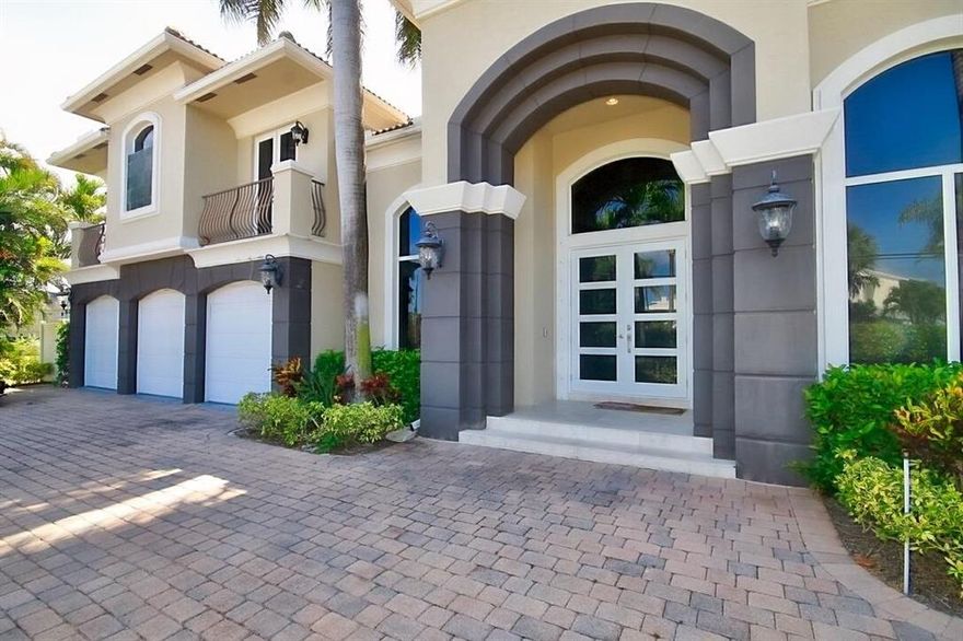 EXCEPTIONAL RESIDENCE ON APPX 112 FEET OF DEEPWATER FRONTAGE, JUST OFF THE INTRACOASTAL,12K LB LIFT, SYNTHETIC/CONCRETE DOCK & FLOATING PADS. COMPLETLY RENOVATED IN 2013.  NEW IMPACT WINDOWS AND DOORS.  ONE A/C 2020 AND TWO ARE 2013.  NEWER WATER HEATER. 5TH BEDROOM IS A CUSTOM OFFICE WITH ALL CHERRY WOOD BUILT-INS (NO CLOSET). GOURMET KITCHEN WITH VIKING COMMERCIAL STYLE GAS RANGE, SUB ZERO REFRIGERATOR, DOUBLE OVEN, GRANIT GAS FIREPLACE, 24 X 24 SATURNIA MARBLE FLOORS, COFFERED CEILINGS & EXTENSIVE USE OF CROWN MOLDING. UPSTAIRS FEATURES 3 BEDROOMS/2 BATHS. MINUTES TO BEACHES, RESTAURANTS & SHOPPING. COME TAKE A PEEK