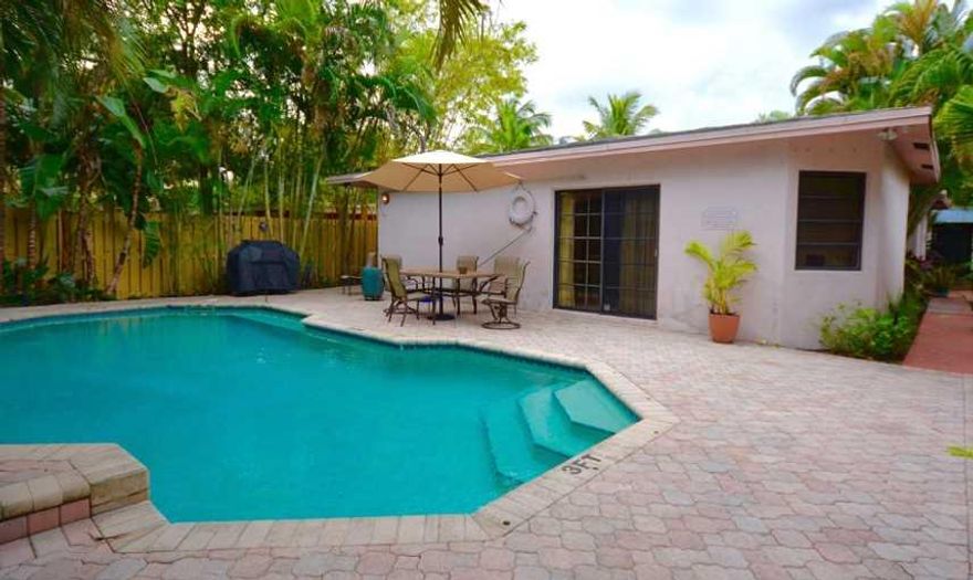 Renovated  3BR/2BA Single Family Home with Sparkling Pool - Contemporary Interiors w/Eat-In Kitchen, Open Spacious Great Room, Private Master and More. ALL Electric appliances w/Central AC. Coin-Op Shared Laundry on Property - Ample Parking.