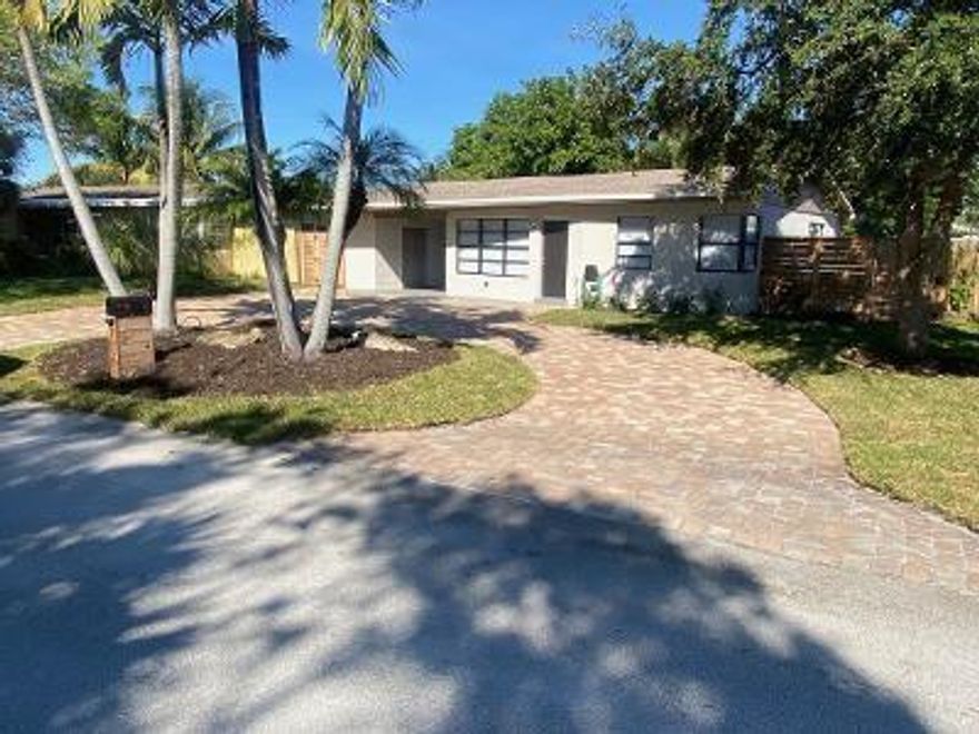 VERY NICE, CLEAN 3BR, 2 BTH SINGLE FAMILY HOME IN CRESTHAVEN, POMPANO BEACH. MOVE-IN CONDITION. NEW ROOF, CIRCULAR PAVER DRIVEWAY AND REAR PATIO.  LARGE FENCED IN YARD WITH WIDE GATES, IRRIGATION, LANDSCAPING AND NEW SOD.  CARPORT WITH STORAGE CLOSET, LARGE LIVING ROOM & DINING ROOM, OPEN KITCHEN WITH BREAKFAST BAR, ELEGANT CABINETS WITH 42" UPPERS, GRANITE COUNTERTOPS, STAINLESS STEEL APPLIANCES - KITCHENAID REFRIGERATOR/FREEZER WITH WATER & ICE DISPENSOR, KITCHENAID DISHWASHER, WHIRLPOOL OVEN & MICROWAVE. LARGE MASTER SUITE WITH 2 CLOSETS, ITALIAN CERDOMUS AMBRE TILE FLOORS IN THE LIVING AREAS & "TRAVERTINE" CERAMIC TILE IN BATHROOMS. NEWER A/C, SEPARATE LAUNDRY ROOM WITH WASHER, DRYER, HOT WATER HEATER & EXTRASTORAGE SPACE.  AS IS WITH RIGHT TO INSPECT.