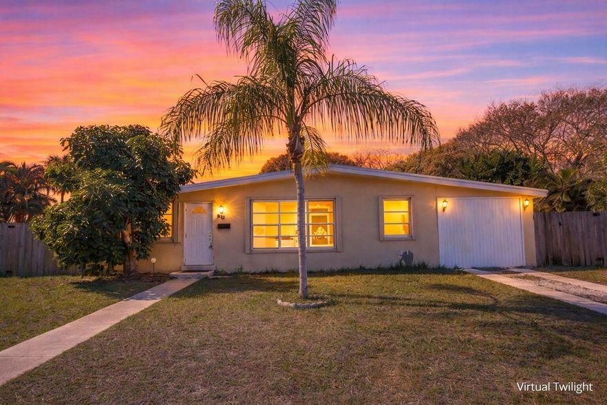 NEW ROOF! A great opportunity for 1st time buyers looking for an affordable starter home in a non-HOA neighborhood. This Lake Park property offers 3 bedrooms, 1.5 baths, a fenced yard &  a versatile bonus room--perfect for a home office, playroom, or additional living space. Major updates include a brand-new roof (2025) and HVAC & H2O heater (2017), helping keep future costs manageable. Enjoy the financial freedom of no HOA fees while living in a convenient coastal location. Just 9 blocks from the water, 4 miles to The Gardens Mall, 4 miles to the beach, 12 miles to Palm Beach International Airport, &  7.4 miles to the Brightline station--making commuting, shopping, and weekend outings easy. An ideal place to start building equity while enjoying everything Palm Beaches has to offer!