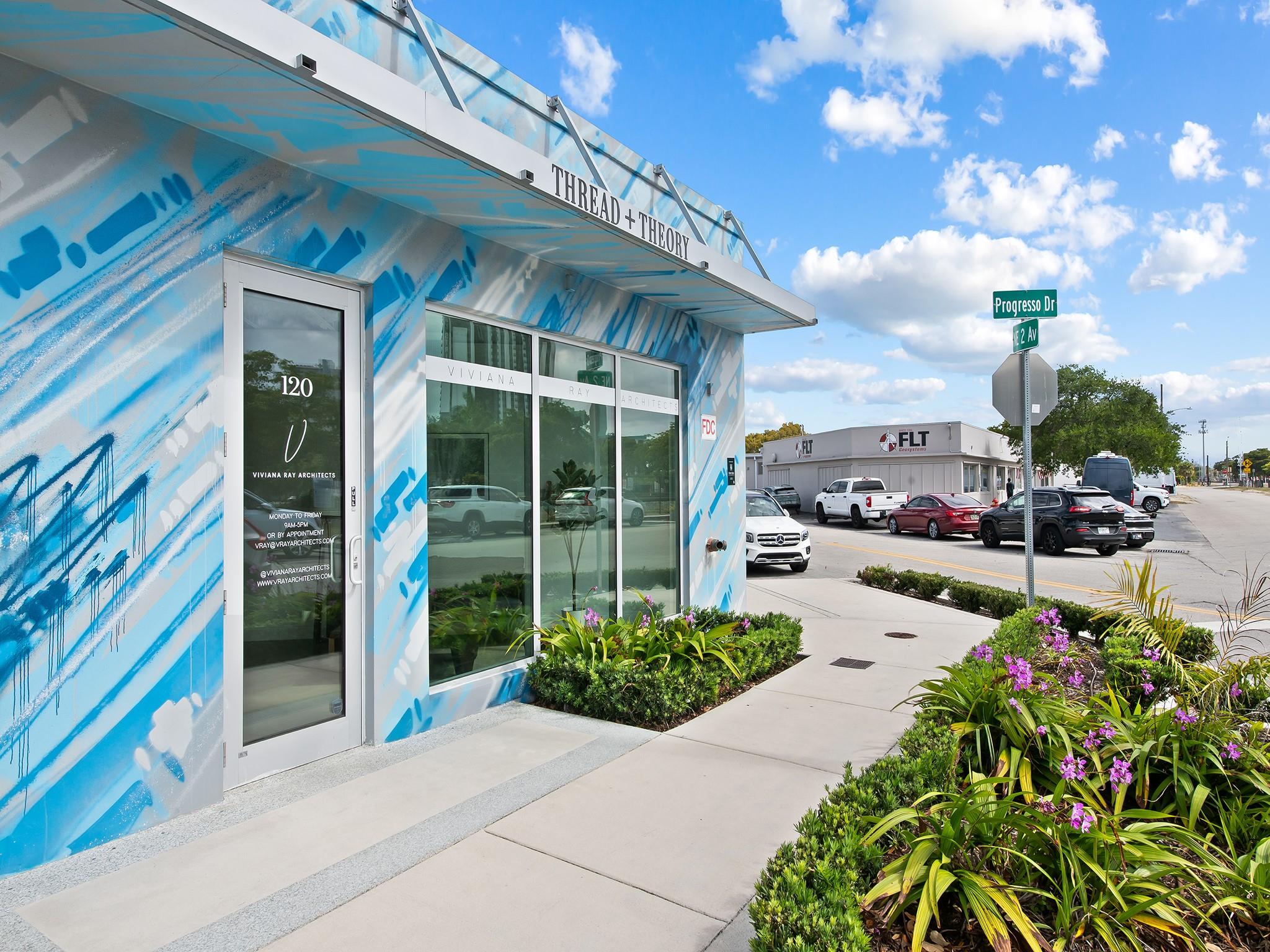 Introducing a unique opportunity at Fabrick in the heart of Flagler Village, a creatively reimagined warehouse space now serving as a vibrant hub for retail, dining, and innovative office environments. This adaptively repurposed building offers direct frontage on Progresso Drive, ensuring high visibility and seamless access for your business.
The property benefits from an abundance of natural light, expansive signage opportunities, and a dynamic mix of co-tenants that drive a steady flow of visitors.
Whether you’re looking to establish a boutique retail outlet, a modern office, or an inviting space for your creative venture, this listing at Fabrick provides the ideal setting to showcase your brand and thrive in a bustling, urban community.