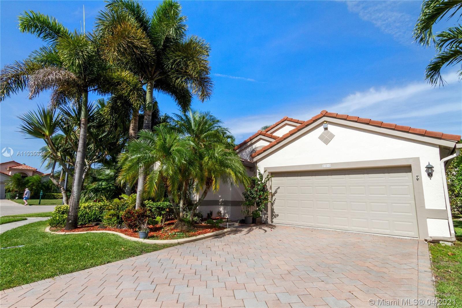 Beautifully renovated single family home, located in the private gated community of Crescent Lakes in Boca Raton! This updated home features 3 bedrooms (split floor plan), 2 bathrooms, 2 car garage, vaulted ceilings, open concept living area, an oversized kitchen, and a huge enclosed Florida room. This freshly painted gem has brand new floors installed, stainless steel appliances, granite kitchen countertops, newer kitchen cabinets, dishwasher and washer/dryer. The master bedroom features bamboo floors, 2 large walk-in closets leading into an updated master en-suite. All ages community, ''A'' rated school district, community includes security gate, clubhouse, pool, tennis courts and cable. Come and see today!