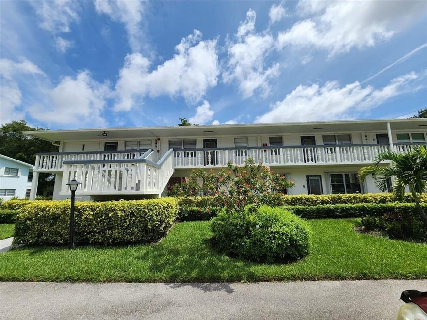 Amazing opportunity!!! Spacious, right and clean second floor furnished 2 bedrooms 1.5 bathrooms with a large screen balcony in a sought after building with lovely garden views. Located close the the beach, I-95 and walking distance to the plaza, Upminster community pool, community entrance, house of Worship and other amenities. Community offers a Clubhouse with state fitness center, movie theater, indoor pool, tennis,  pickleball, shuffle board courts & free shuttle to malls and grocery stores... Easy to Show!