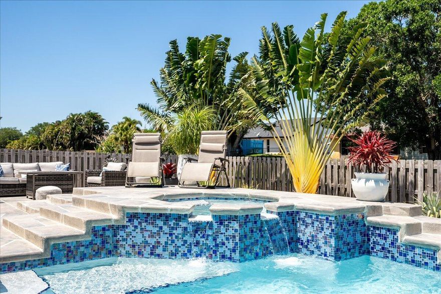 Spectacular Pool Area! Beautifully landscaped with extended patio for those family get-togethers.  Children can walk to Floresta Elementary school. Saltwater Pool resurfaced along with the installation of new equipment, and new patio completed 2.5 years ago. New fence installed. One of the nicest backyards in PSL.Tile flooring and granite kitchen counters with stainless appliances. Not to mention, this 4 bdrm-2 bath home is over 2200 sq. ft. perfect for entertaining. New water heater, AC 4 years old. Roof has approximately 8 years of life expectancy per insurance co./seller. Newer gutters.