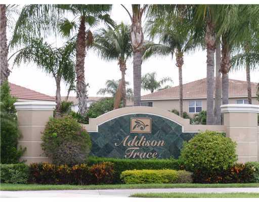 Spacious,light & bright Corner 2nd Floor Addison Trace Coach Home. Rarely available! & Great landlordl!Unit has 3 bedrooms, 2 full baths, interior laundry, open kitchen, lots of storage & 1 car garage with auto door opener in desirable Addison Trace (Gated resort pool tennis & fitness).Located Central Delray to hospital,Trendy Atlantic Ave, Beaches, Great schools, Pool, great landlord. Home boasts luxurious master suite, roman tub and seperate shower, double vanity. Home has tile in living area, new carpet, fans, and paint. Lots of natural light.And,You can bring your pet~ Yes, You can have it all. Information Deemed accurate. Not warranted. All ages welcome No smokers please. Pet considered with $500 deposit.