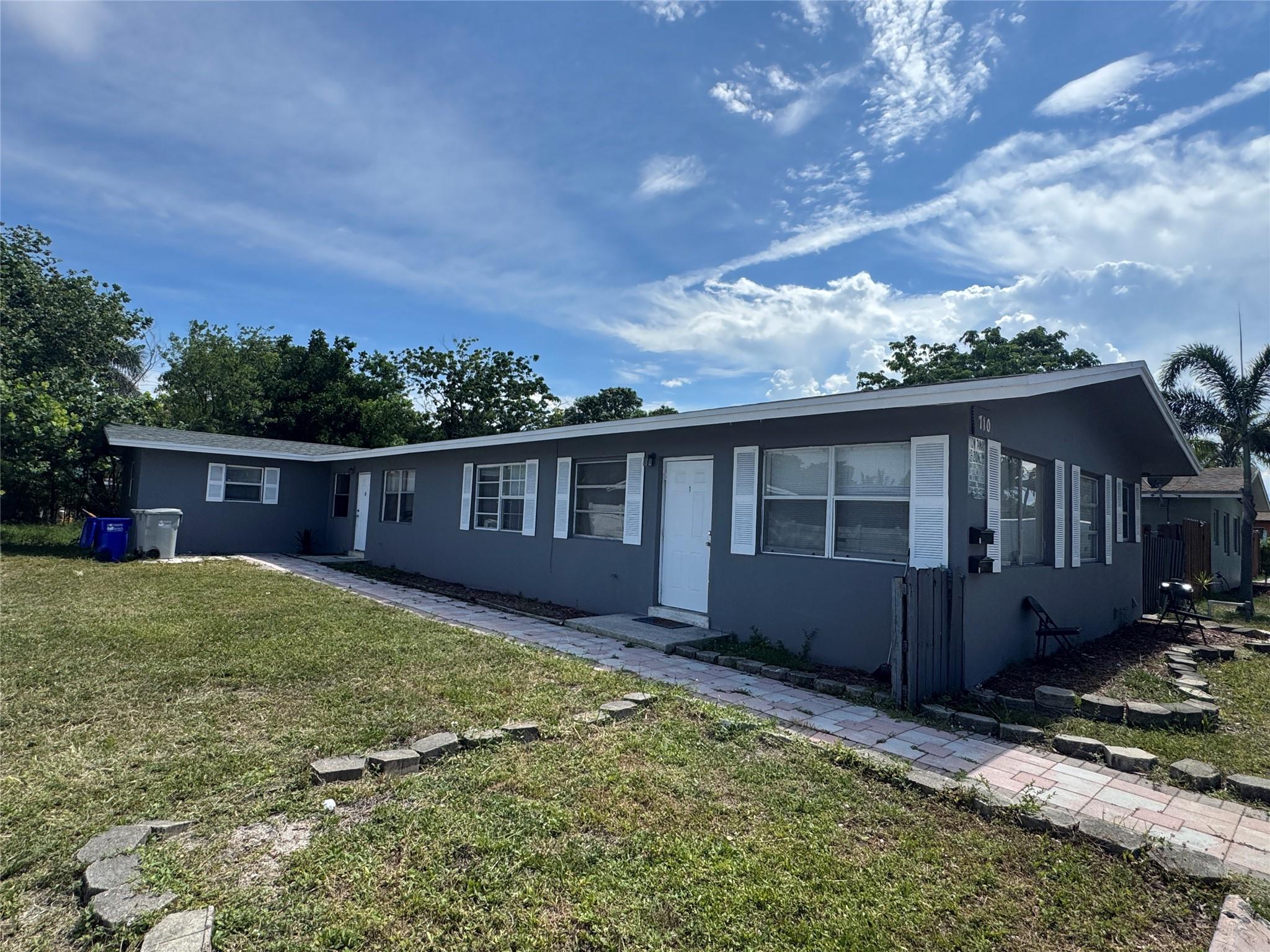HUGE potential of cash-on-cash return, cap rate, & ROI! BOTH units are 3 bedroom, 1 bath units. Newer ROOF (2021), NEW Fence, Newly painted exterior, BOTH units have washer/dryer hook-up, large living spaces & bedrooms, plenty of storage, huge backyard, plenty of parking, across the street from elementary school, & just west of Federal Highway that provides many restaurants, shops, & a few miles to the beach! Perfect for a first time homebuyer to live in one unit & rent out the other, a seasoned investor, or accommodate a multi -generational family! So many options, and schedule your showing today!