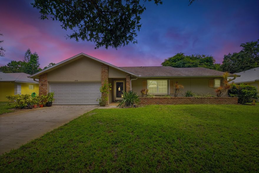 Charming 3-bedroom, 2-bath concrete block home with a 2-car garage and screened-in pool, perfect for year-round Florida living. Featuring tile flooring throughout, a split layout, and plenty of natural light. Great as a starter home, vacation retreat, or short-term rental investment. Located in the Laurel Court subdivision with paved roads, mature trees and sidewalks, it's centrally positioned near schools, shopping, dining, and just a short drive to the beach. Have the flexibility to make it your own with NO HOA or restrictions. A rare opportunity to own a pool home in a convenient Vero Beach location. Roof 2013, AC 2016, and brand-new water heater.