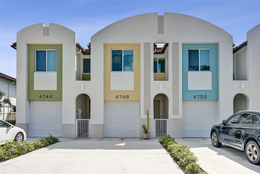 Discover this charming 3-bedroom, 2.5-bathroom townhome with great lake views. Welcoming Foyer flows into the open-concept kitchen, dining, and living areas. Spacious design with views of green spaces and tranquil lake. The kitchen features white cabinets, quartz countertops, & stainless steel appliances. Enjoy your favorite beverage in the adjacent dining area or on the patio, where you can enjoy the lake views. Ceramic tile flooring in the living areas, carpeting in the bedrooms, impact-resistant glass windows, quick recovery water system. Parking for two cars in the driveway, a dedicated laundry room. Located in a fantastic neighborhood this home is a must-see. Don’t miss out on this exceptional opportunity.
