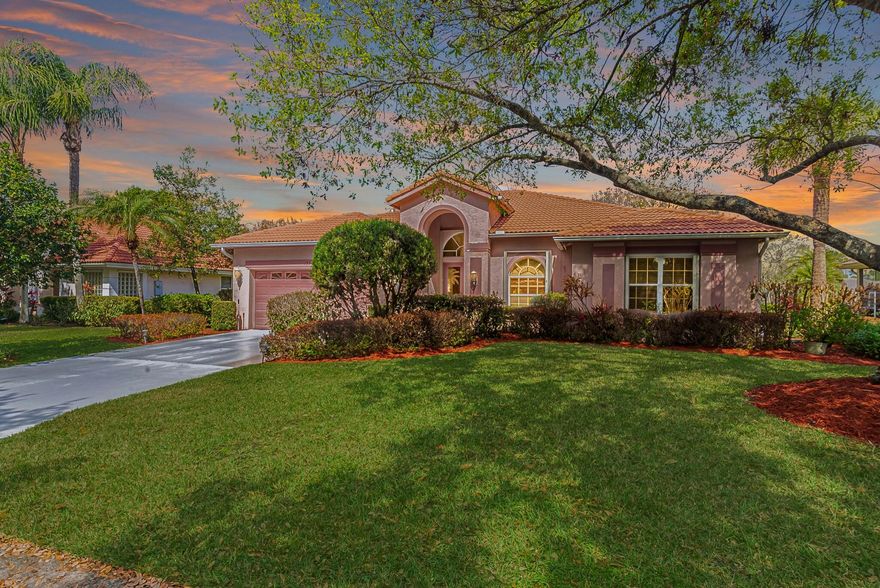 Step into your own slice of paradise with this breathtaking lakefront retreat in the gated Country Club Estates.  this light-filled 2/2/2 home with a den offers a seamless open floor plan designed for effortless Florida living.
The  spacious kitchen features ample 42'' cabinets, granite counters, newer stainless appliances, and gas cooking. Enjoy your morning coffee in the sunny morning room. Triple sliders lead to a massive screened lanai and extended patio, where tranquil lake views await. Peace of mind comes standard with a 2025 gas water heater, 2023 A/C, and accordion shutters. Don't just move--elevate your lifestyle in this vibrant, secure community!GC 4 POINT ROOF CERTIFICATION REPORT CONFIRMS 14 YEARS REMAINING LIFE - AFFORDABLE HOMEOWNER INSURANCE AVAILABLE.