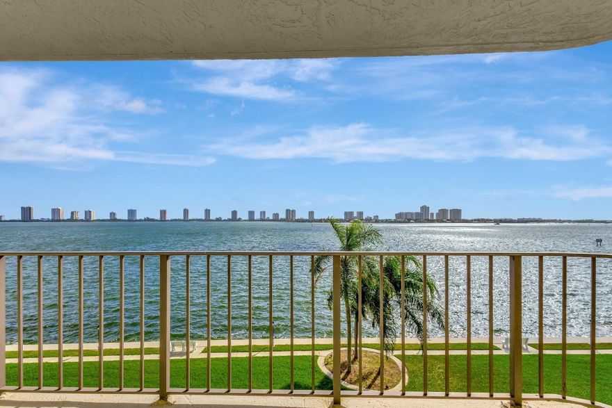 Wake up to a million-dollar sunrise view!Lake Harbour Towers East, 801 Lake Shore Dr, Unit #403, Lake Park, FL 33403Waterfront 2BR/2BA, 1440 sq ft (+150 sq ft balcony) with panoramic Singer Island views. Turn-key, fully furnished (add mattresses) with Tommy Bahama-style decor. Oversized bedrooms/closets, hurricane shutters, and impact balcony sliders. Pristine vacation home—never rented, non-smokers, no pets. Passed FL’s Milestone inspection!55+ gated community with a deeded carport, secured entry, 2 pools, tiki bar, mini-golf, shuffleboard, billiards, BBQs, and a club room.15 mins to PBI, 8 mins to beaches. Next to Kelsey Park with trails, tennis & events. Walk to new Nautilus 220 shops & dining. Fish from your seawall & enjoy stunning water views!