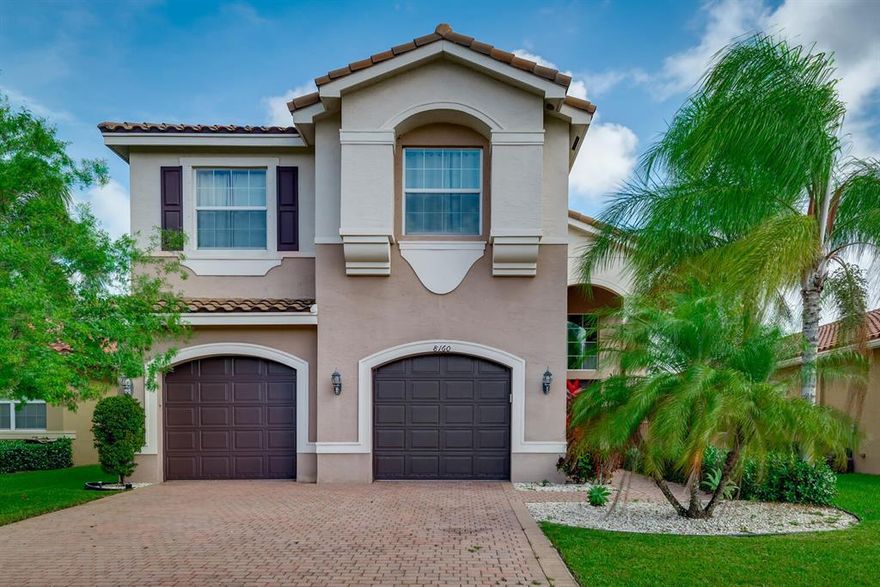 ELEGANT,LIGHT/BRIGHT 5/3, 2 STORY HOME IN GATED COMMUNITY. 1  
BEDROOM & 1FULL BATH ON THE FIRST FLOOR! LARGE FULL LIVING ROOM WITH OPEN KITCHEN CONCEPT,GRANITE/GLASS BACKSPLASH,STAINLESS STEEL APPLIANCES, FORMAL DINING ROOM AND FORMAL LIVING ROOM WITH CUSTOM MADE BAR AND VINE COOLER, ELEGANT IRON ROD STAIRCASE TO UPSTAIRS. UPGRADED BEAUTIFULL WOOD FLOORING THROUGHOUT MASTER BEDROOM.MASTER BATH HAS SEPARATE TUB AND SHOWER WITH CUSTOM MADE GLASS WALL BY TUB. SPACIOUS HIS&HERS CUSTOM MADE CLOSETS. CROWN MOLDINGS ALL THROUGH OUT THE HOME INCLUDING WALL AND CEILINGS.EVERYTHING IS UPGRADED WITH HIGH END EXTRAS.IT IS LOCATED ON A WIDE WATERWAY. A COVERED PORCH FOR RELAXING AND GRILLING. FABULOUS CLUBHOUSE, POOL, TENNIS, AND SOO MUCH MORE. NO APPRAISAL CONTINGENCY