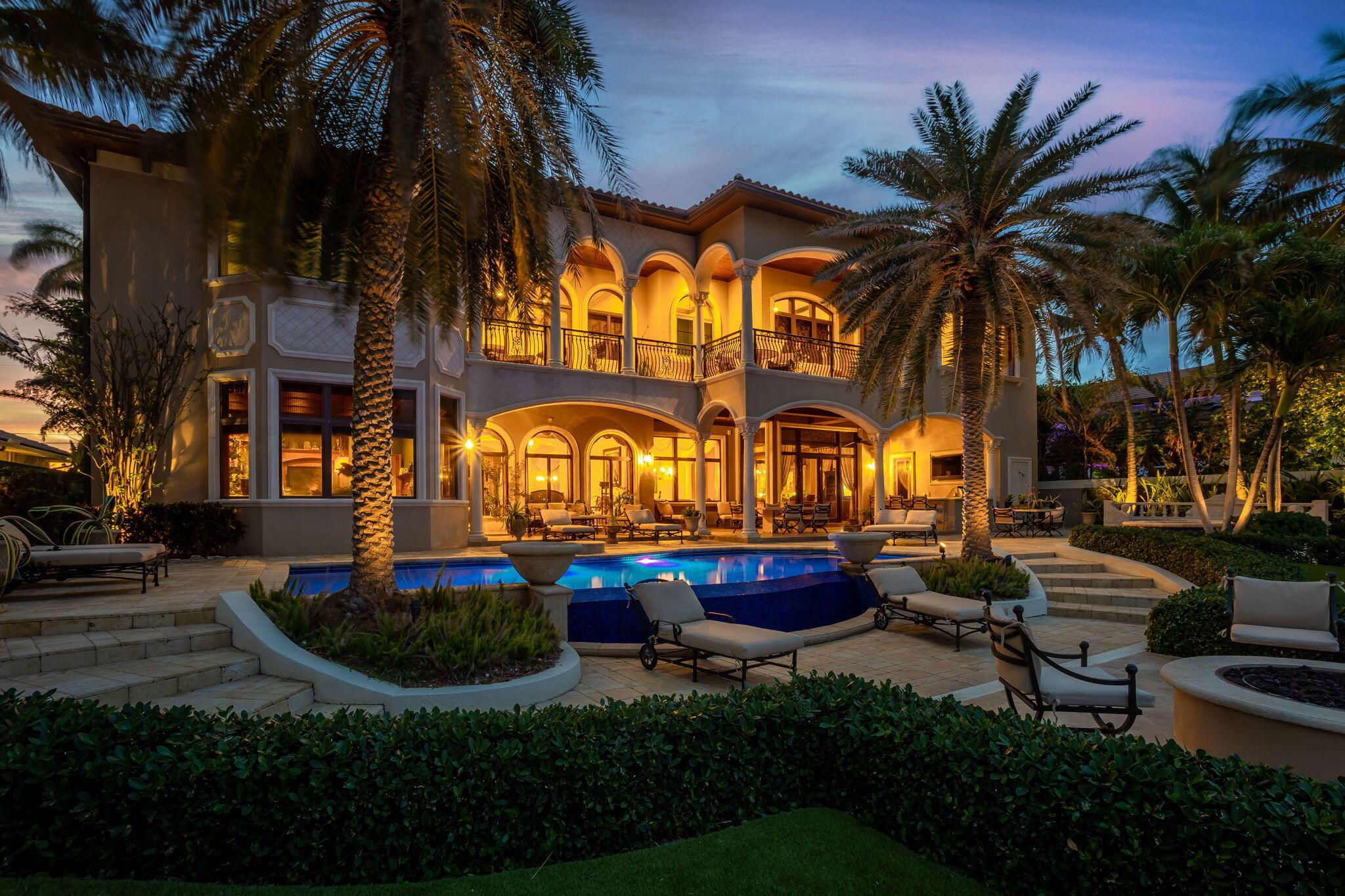 :Simply spectacular waterfront estate directly on the Intracoastal in the ''NO WAKE'' zone located only 1 mile north of Hillsboro Inlet and is a boaters dream. This home is built on pilings and has a reinforced concrete dock that extends out 45' and is 50' long with a 16K boat lift and 5K dual jet ski lift with floaters both located inside of the dock to still allow docking for your yacht. The Seawall has been raised and reinforced to meet current code with a retaining wall to maximize the use of the yard. Meticulously maintained 6 Bedroom 10 Bathroom home consisting of just under 10K SF has everything you could want. Features include a Family Room; Formal Living Room; Club/Game Room with bar; a Home Theater with seating for 8; large multipurpose loft currently being used as an off