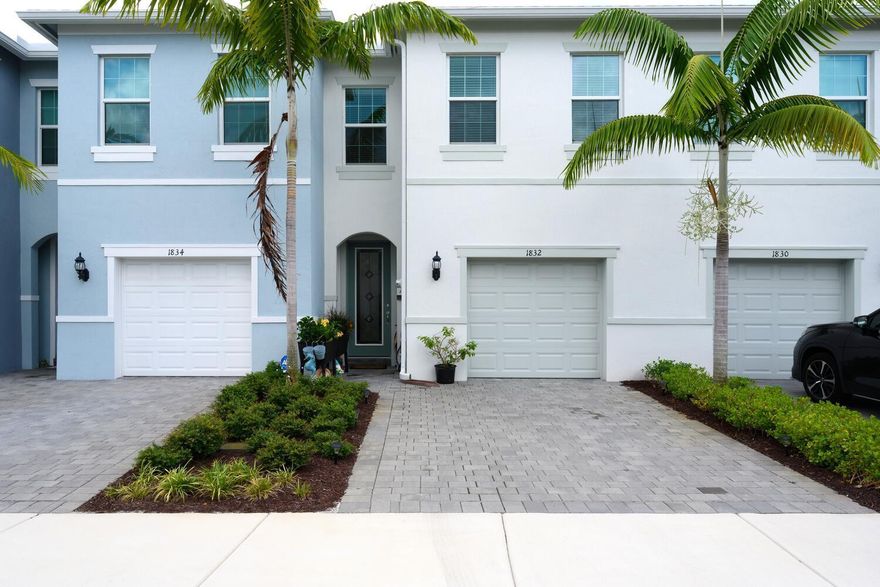 SEASONAL RENTAL - 3BR/2.5BA Townhome in Ocean CoveBuilt in 2022, this stunning coastal-inspired townhome features 9' ceilings, hurricane-impact windows/doors, and a bright open floor plan. The gourmet kitchen boasts quartz counters, pantry, coffee nook, and Samsung smart fridge. Upstairs offers 3 spacious bedrooms, a primary suite with walk-in closet, spa-like shower, and double vanities in both full baths. Extras include smart home wiring, AT&T high-speed WiFi (included), laundry room, 1-car garage, and private paved patio. Enjoy community walking trails, gazebo, and a prime Stuart location minutes to beaches, dining, shopping, parks, and top schools.Available for seasonal lease - flexible start a
