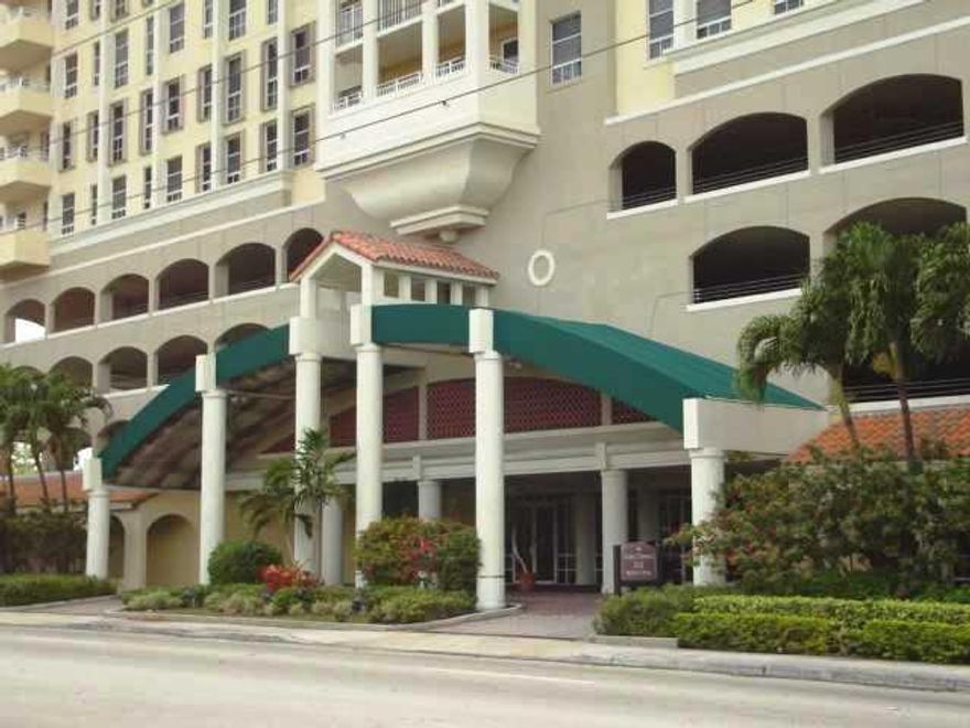 Gables Terrace 2/2 split plan.  Recently upgraded with new ceramic floors in the living, dining and kitchen.  Hardwood floors in the bedrooms.  New kitchen granite counter tops and backsplash.  All new stainless steel appliances.  New A/C.  2 parking spaces.  Full service building with concierge, pool, gym, business center and party room.  Just 2 blocks south of the Miracle Mile.  Available now!