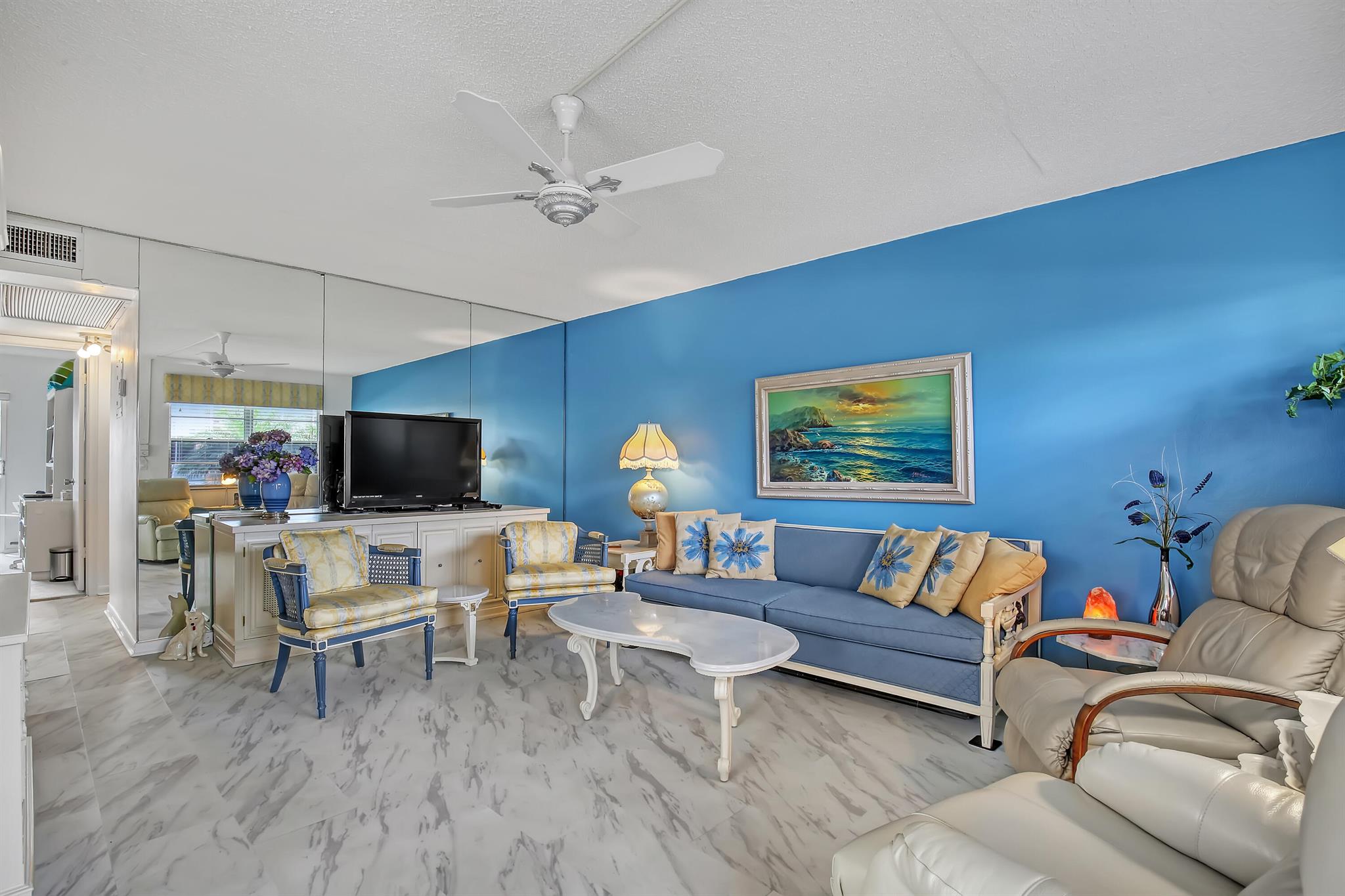First floor corner unit with breathtaking waterfront views. Used as a seasonal getaway that can be sold with everything included. Just bring your toothbrush! Century Village is a thriving 55+ community with wonderful amenities. outdoor heated pools, fitness center, gym, card room, community room, billiards, shuffleboard, tennis, pickleball, and bocce ball. Information is deemed to be reliable, but is not guaranteed. (c) 2023 MLS and FBS. Prepared by Tiffany Higley on Wednesday, August 02, 2023 5:03 PM. The information on this sheet has