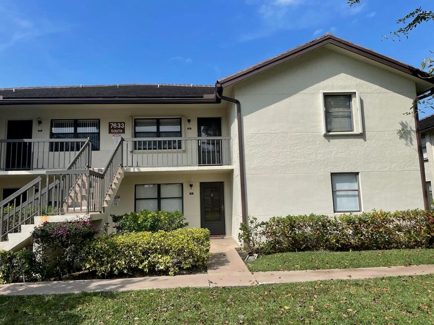 Peaceful area in 55+ community. Lovely 2/2 with enclosed patio for extra space. Come and take a look.