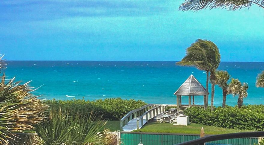 Oceanfront 2BR/2BA condo in a boutique Juno Beach building. Enjoy new couches, fresh paint, gorgeous furnishings, a fully upgraded kitchen with quartz countertops and a new refrigerator, a brand-new washer/dryer, and a new air conditioning unit. Relax on your private balcony with new patio furniture, or unwind by the heated pool, hot tub, and BBQ area. Walk to top restaurants, shops, and the Juno Beach Pier, or enjoy snorkeling, surfing, paddle-boarding, and world-class fishing. Includes NEW linens, towels, and bath mats every 30 days. Stay for a month or more--you won't want to leave! Available Dec 6- Jan. 16th Or the entire month of January. Come spend Christmas and New Years! King in master, queen and bunk beds in guestMonthly rentals available or Annual start April 2026  $9500.