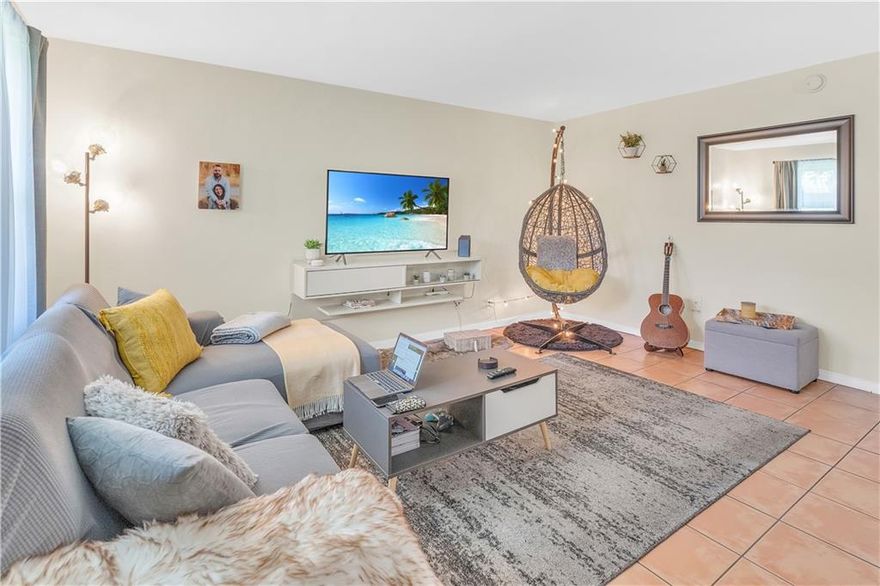 Stunning condominium with a beautiful garden view located on the first floor of a well-maintained boutique complex. Private beach access right down the street with easy parking available. Renovated, stainless steel appliances, with hurricane impact windows. Very easy showing. Desirable investment property and/or beach location with great value. Currently leased out for $1,500/month to a long-term tenant. This building offers the ability to rent right away with a 3 month minimum. Pet friendly for owner. Being sold at a 6.32% CAP Rate