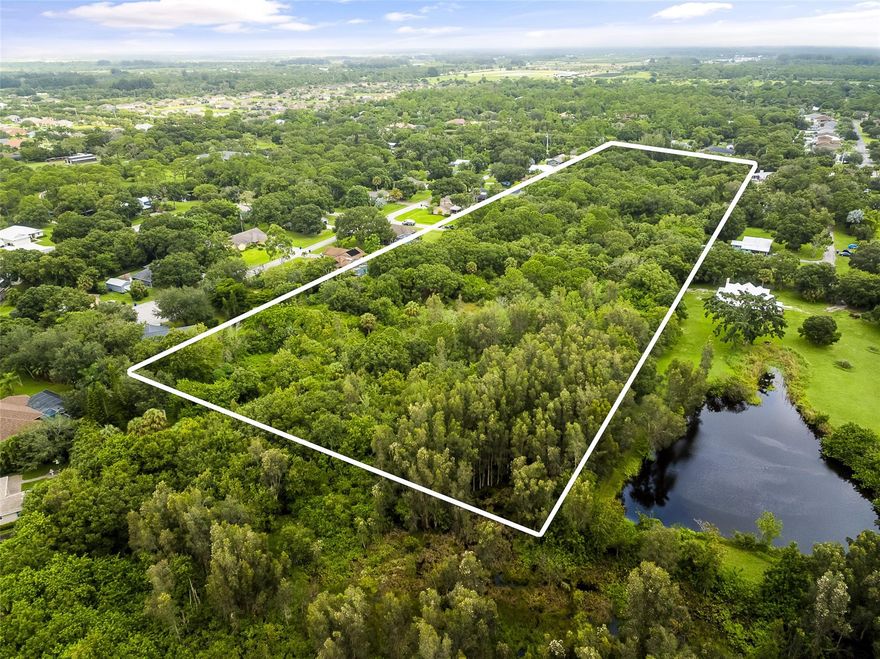 Discover a rare opportunity to own 10 beautiful acres of land in a highly desirable location in Vero Beach. Zoned RS-3, this versatile property offers endless potential whether you're envisioning a thoughtfully planned residential development or a sprawling private estate with room to roam. Tucked away off 45th Street between 66th Avenue and 58th Avenue, the parcel has a quiet, yet convenient location just minutes from shopping.