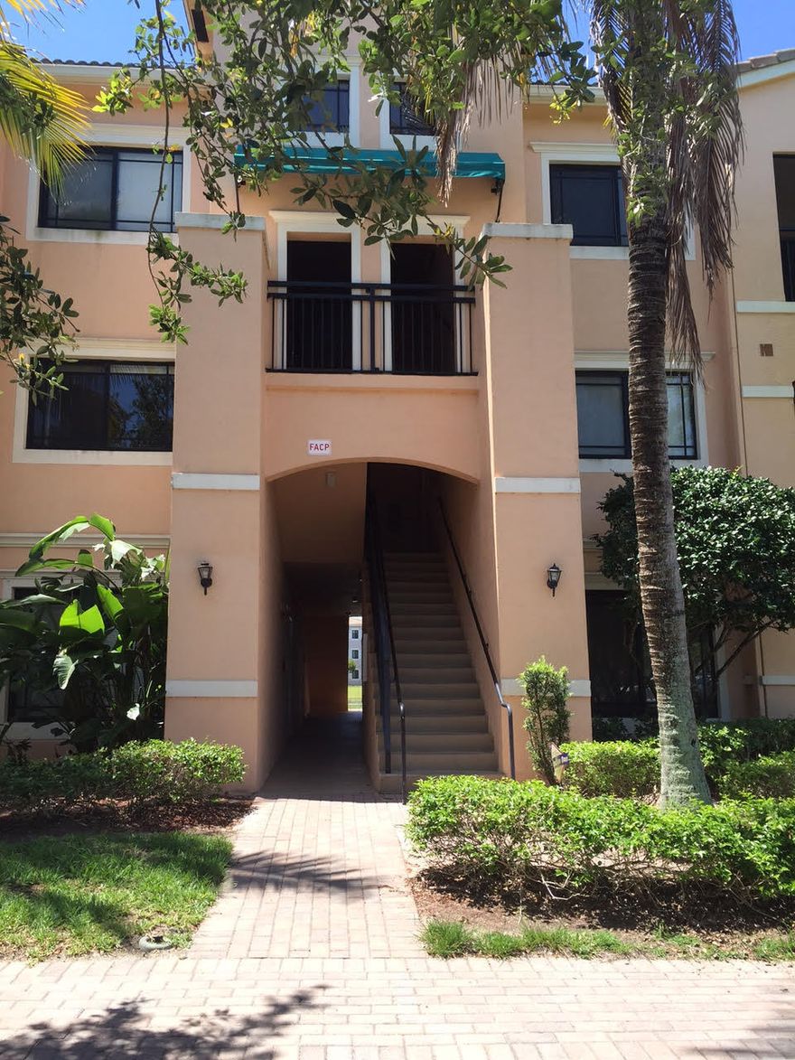 Come home to this lovely 1 bedroom/1 bathroom unit in San Matera, located on the 2nd floor. This unit has no carpet, updated flooring, impact glass and a lovely patio, Full size washer and dryer in the unit. Enjoy the amenities at San Matera, the resort style pool and clubhouse. Located close to the Gardens Mall and restaurants in Palm Beach Gardens.