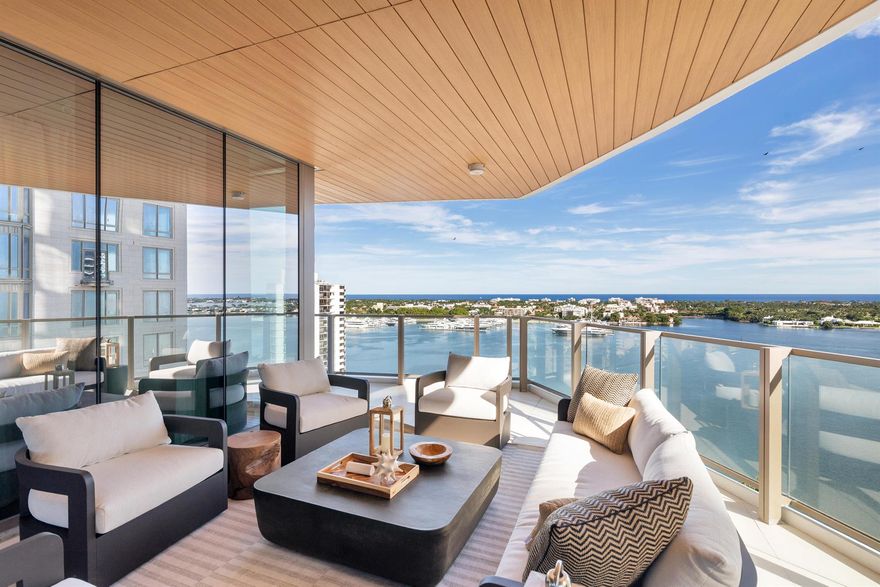 Available now! Stunning 4-bedroom, 4½-bath residence at Forte on Flagler ,a 41- residence boutique, ultra luxury waterfront building. A private elevator opens directly into your spacious foyer that flows into a bright & open floor plan. Floor-to-ceiling glass frames with panoramic water views. Enjoy a gourmet kitchen with Sub-Zero & Wolf appliances & custom cabinetry, expansive living & dining zones ideal for entertaining, & an oversized terrace that merges indoor elegance with outdoor ease. The primary suite features a spa-style dual bath  & generous walk-in closet, while three additional bedrooms & baths offer comfort & privacy. No need to bring even a toothbrush! Exquisite 5-star amenities curated for someone who values privacy, sophistication & the ultimate waterfront lifestyle.