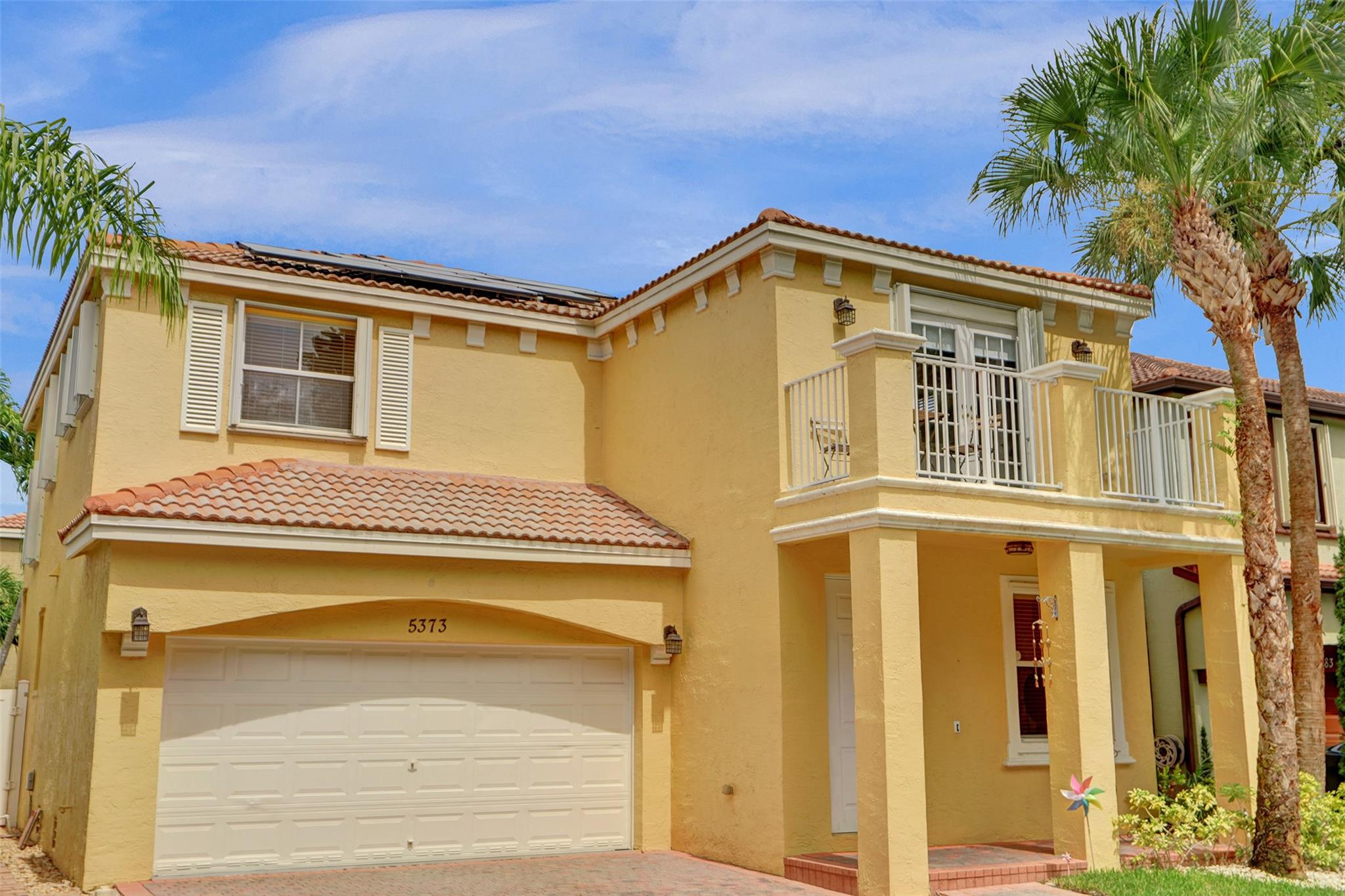 Stylish & Charming Home in sought after Riviera Isles. This beautifully maintained 4br, 2.5bath is designed for comfort and style. Open kitchen, family rm, & eat-in area. SS appliances & granite countertops. Enjoy generous living & dining space, plus family room. 2nd flr loft provides the option to easily convert into a 4th br. Hurricane shutters installed 2nd floor. Energy efficiency is a bonus w/ solar panels valued at $35,000 (saving over $125/monthly).Recessed lighting, ceramic tile, & wood laminate flooring throughout. 2-car garage. Low HOA fees with no application process. Riviera Isles offers a resort style pool, gym, clubhouse, pickleball, tennis, playground, & more. "A" rated schools. Manned Security Gate. Don't let this home in one of Miramar’s finest communities pass you bye.