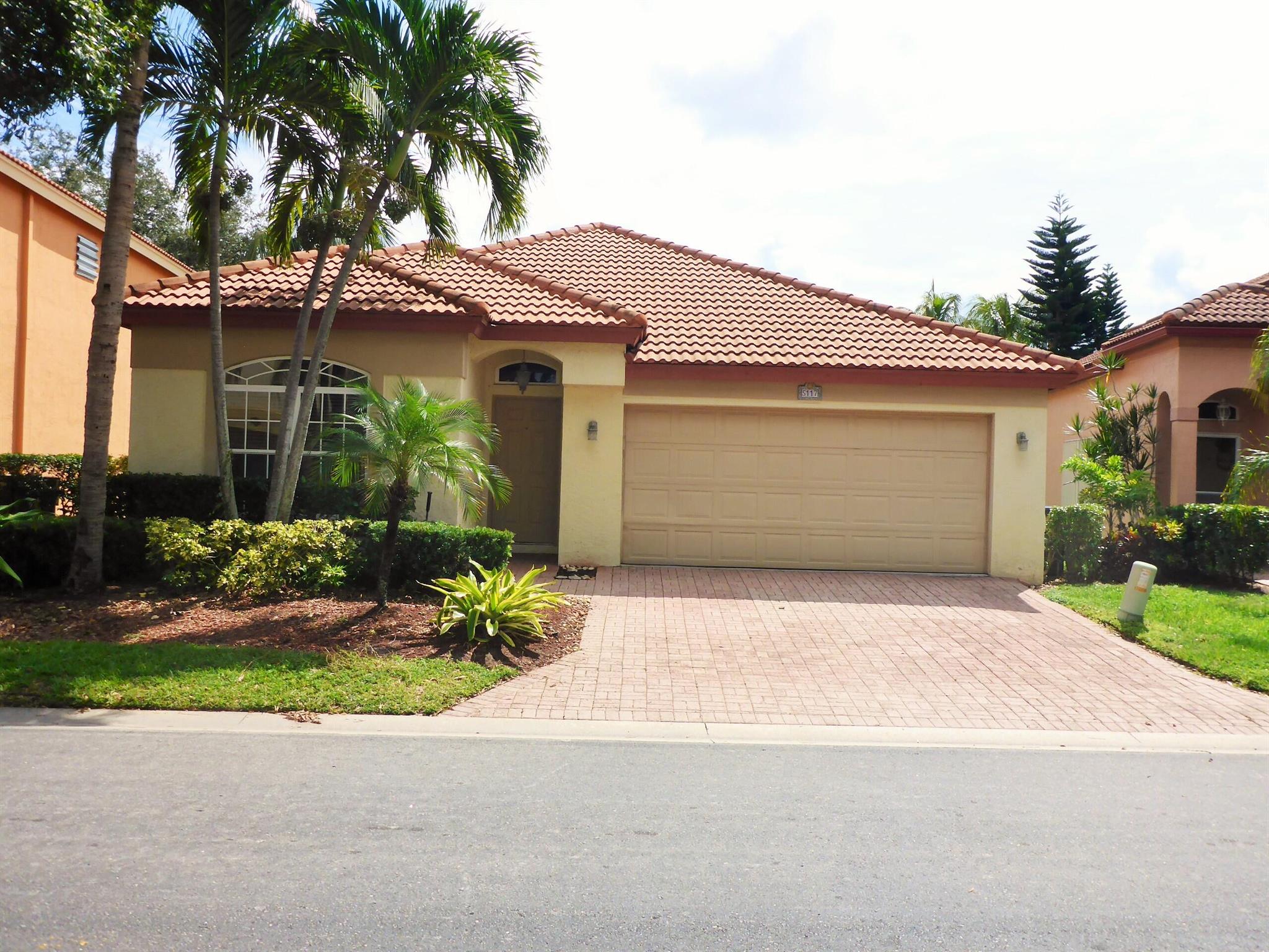 Sweet Location next to Community pool & Tennis with this lovely ranch style single family home with Den & Open Concept living area, Vaulted & cofferd ceiling , Fenced yard for Fido, Great community amenities, close to everything in the Palm Beaches all located in Gated Community. Must show proof or at least 2X monthly rental amount in income. All pets must have documentation of shots etc..