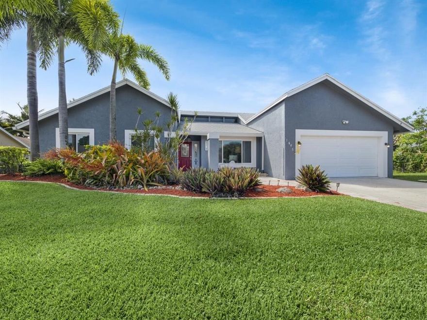 This beautiful ranch home located in the heart of Wellington is a MUST SEE! NO HOA!!!.  Several upgrades... 2016 new roof, 2013 AC, (UV LIGHTING INSTALLED THIS YEAR) all brand new ducting and return vents, water heater 2016, Outside paint 2016, inside paint 2021. IMPACT WINDOWS THROUGHOUT HOME.  All bedrooms have brand new wood floors, kitchen has all brand new stainless steel appliances  as well as brand new granite countertops.  All faucets and fixtures in bathrooms and kitchen replaced 2021.  Outdoor kitchen redone 2021 and pool deck freshly painted.  There is a brand new intercom system (for music and communication) that is on order and will be installed on arrival!  It doesnt get any better than this clean, charming home.  Just minutes away from malls, restaurants, shopping and of course Wellington's own International Polo Club! NO HOA!!!!!!! Will not last long!