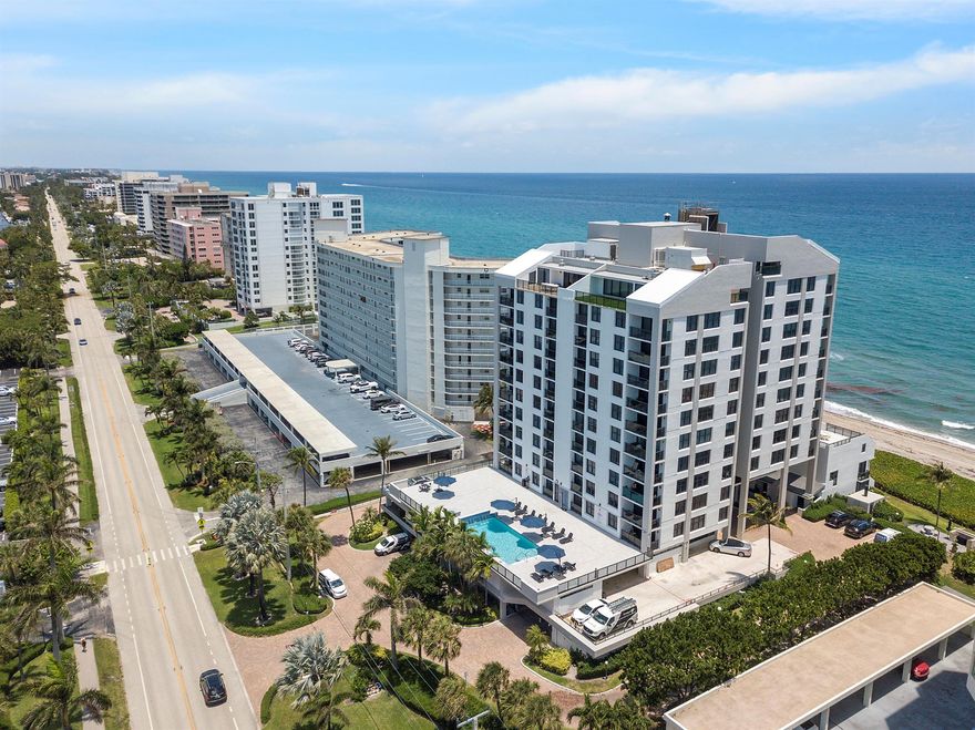 Enjoy the amazing views of the clear blue waters from the 8th floor at Ocean Terrace North. The three bedroom, two and a half bath residence has a recently updated custom closet in the primary bedroom and has been newly painted throughout. Sit back and enjoy the South West views and Sunsets from your balcony.  Located directly on the Ocean in Highland Beach and just 10 minutes to Downtown Delray Beach and the popular Atlantic Ave and only 10 minutes to Downtown Boca Raton and Mizner Park. Amenities include a fitness room, community room, outdoor grills and more. The beautiful sandy beaches offer peace and tranquility while you're just moments away from restaurants, shopping, and fishing, all encompassing the incredible Florida lifestyle.