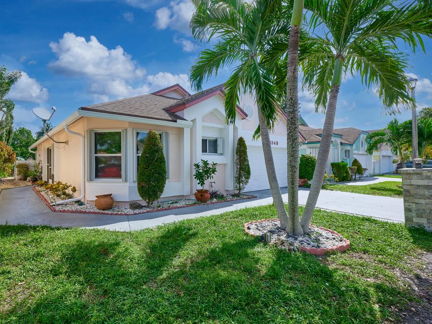 Beautifully updated 3-bed, 2-bath home in the desirable Hunter Glen community of North Lauderdale. Freshly painted inside and out, this move-in-ready gem features an open-concept layout with vaulted ceilings, a modern kitchen, and a spacious master suite with walk-in closet and upgraded shower. Enjoy peaceful waterfront views from your private patio and the warmth of west-facing sunsets. Includes accordion shutters, two-car garage, and a prime location near parks, shopping, and major highways.