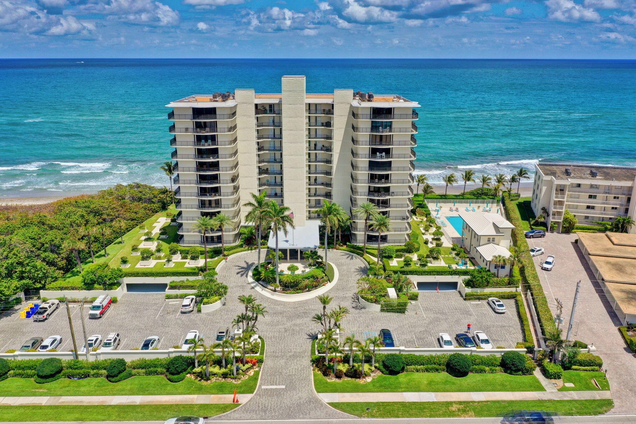 Experience Unparalleled Coastal Luxury in this Stunning Oceanfront Upgraded Condo on Jupiter Island. This Beautiful Residence Boasts 2 Master En Suites Complete w/Large Built-In Walk-In Closets, Frameless Glass Showers & New Moen Bidet Toilets w/One Suite Featuring an Oversized Soaking Tub. Gleaming Marble Floors Run Throughout the Condo, While the Open Kitchen Is Outfitted w/Coffee Bar, Wine Fridge, Stainless Steel Appliances & Ample Space For Culinary Creativity. Additional Upgrades Include New Full-Size Washer & Dryer, New Tankless Hot Water Heater & Impact Glass Throughout. The Spacious Living & Dining Area Offers a Perfect Setting for Entertaining or Relaxing, w/Every Room Oriented To Capture Breathtaking Ocean Views. A Terrace Spans Entire Back of Condo w/Walk out Gate that opens..