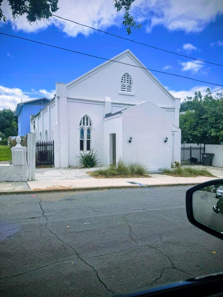 Eclectic unique property opportunity zoned for mixed use. Small Cathedral + Duplex. Located in a new hip community near downtown; marina; Nora District. Close to expressway and a stone's throw from Palm Beach.
