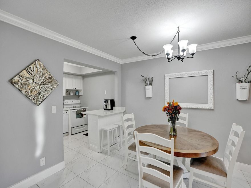 Your private oasis awaits you in Barkley Villas West, a part of the sought after community of Cresthaven Villas in the heart of West Palm Beach. This 1 bed 1.5 bath corner unit has been fully and tastefully updated. All new IMPACT windows, updated kitchen with quartz countertops, new cabinets, fresh paint and crown molding throughout. Both bathrooms have been updated and bedroom has brand new closet doors installed allowing for easy access and storage! AC less than 5 yrs. Walking distance to the clubhouse and pool.